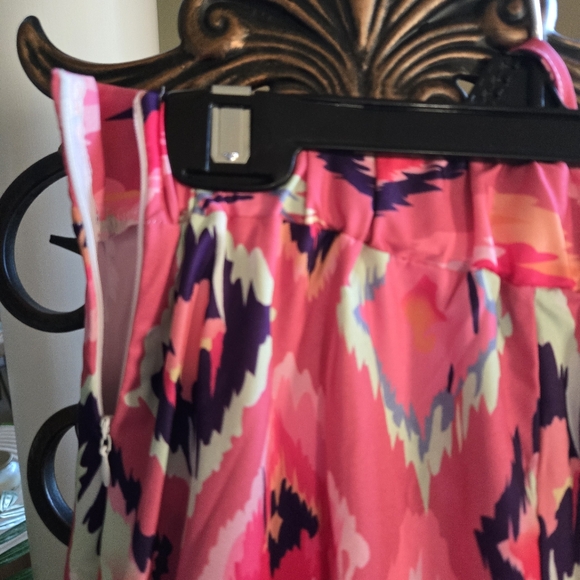 Pink Patchwork Ruffle Bohemian Maxi Skirt Size Medium - Picture 6 of 12